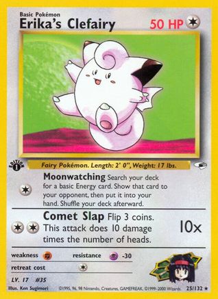 Erika's Clefairy 025 - 1st Edition - Rare