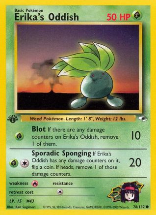 Erika's Oddish (78) (78) 078 - 1st Edition - Common
