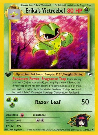Erika's Victreebel 026 - 1st Edition - Rare