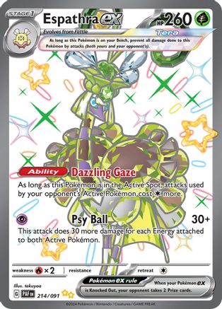 Espathra ex 214/091 - Holofoil - Shiny Ultra Rare
