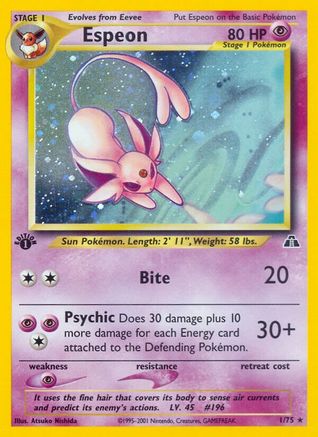 Espeon (1) - 1st Edition Holofoil - Holo Rare