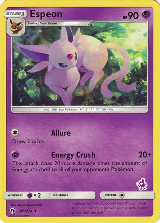 Espeon (Mewtwo Stamped) 089/214 - Promo