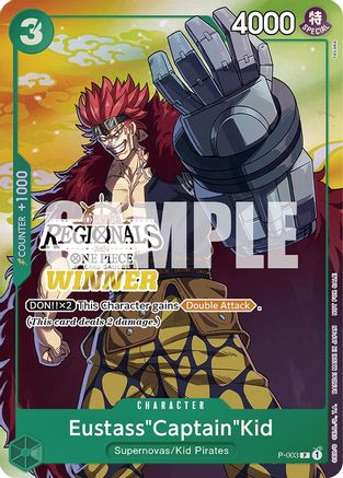 Eustass"Captain"Kid (Online Regional 2024 Vol. 2) [Winner] (P-003) - Promo