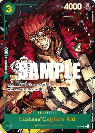 Eustass"Captain"Kid (Store Championship Vol. 2 Winner) (P-003) - Promo
