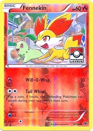 Fennekin (Pokemon League) 010/124 - Reverse Holofoil - Promo