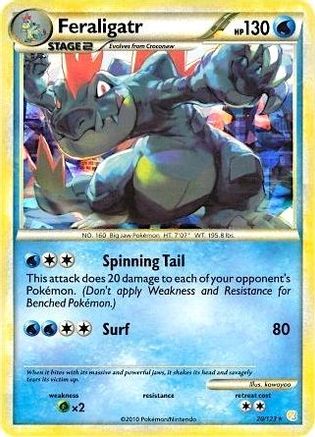 Feraligatr - 20/123 (Cracked Ice Holo)/123 - Holofoil - Holo Rare