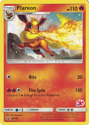 Flareon - SM186 (#44 Charizard Stamped) - Promo