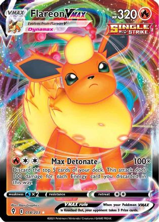 Flareon VMAX 018 - Holofoil - Ultra Rare