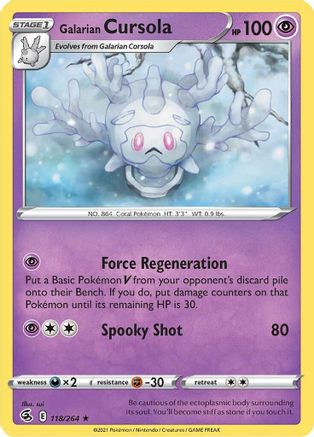 Galarian Cursola 118 - Rare