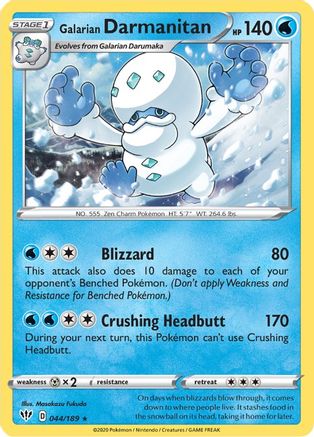 Galarian Darmanitan - 44/189 (Cracked Ice Holo)/189 - Holofoil - Holo Rare