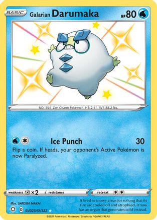Galarian Darumaka SV023 - Holofoil - Shiny Holo Rare