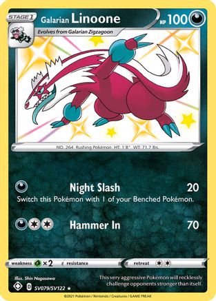 Galarian Linoone SV079 - Holofoil - Shiny Holo Rare