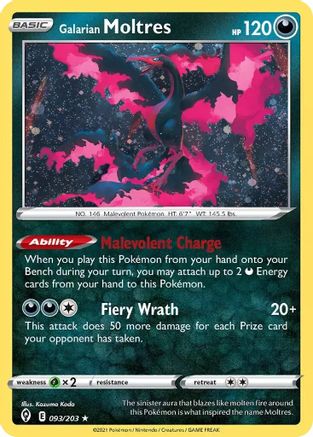 Galarian Moltres (Cosmos Holo) 093/203 - Promo