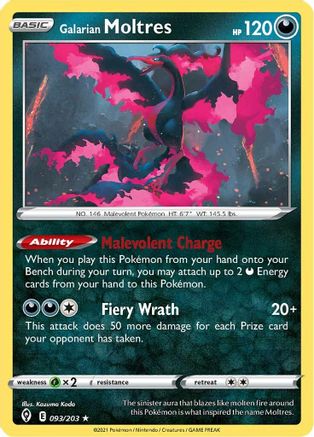 Galarian Moltres 093 - Holofoil - Holo Rare