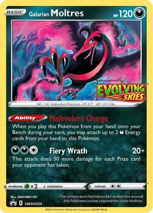 Galarian Moltres (Prerelease) SWSH125 - Holofoil - Promo