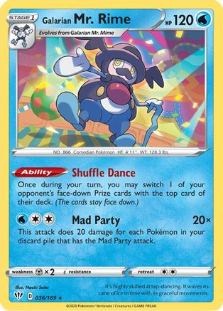Galarian Mr. Rime 036 - Rare