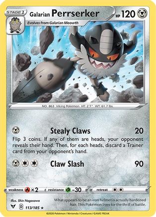 Galarian Perrserker 113 - Rare