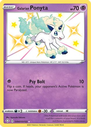 Galarian Ponyta SV047 - Holofoil - Shiny Holo Rare