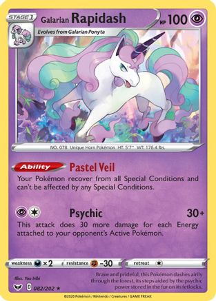 Galarian Rapidash 082 - Rare