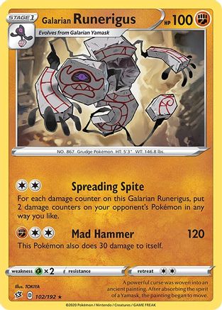 Galarian Runerigus 102 - Rare