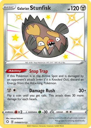 Galarian Stunfisk SV088 - Holofoil - Shiny Holo Rare