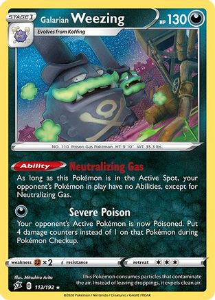 Galarian Weezing 113 - Holofoil - Holo Rare