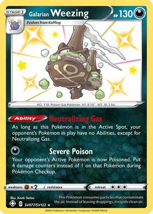 Galarian Weezing SV077 - Holofoil - Shiny Holo Rare