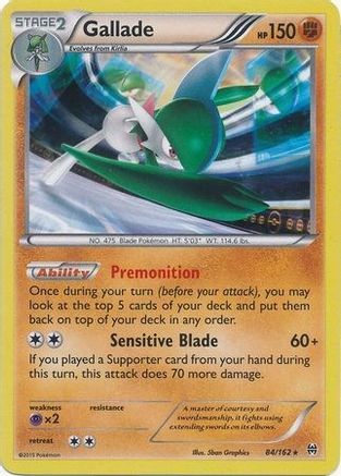 Gallade - 84/162 (Cosmos Holo)/162 - Holofoil - Promo
