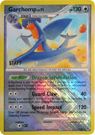 Garchomp - 5/147 (Championship Promo) [Staff]/147  - Reverse Holofoil - Promo