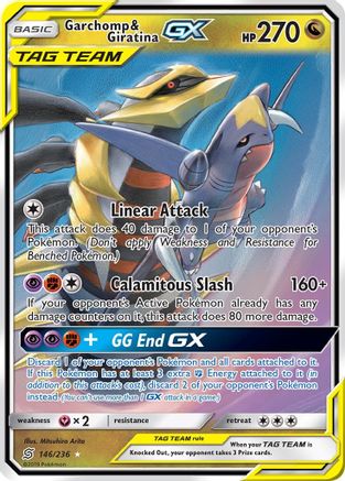 Garchomp & Giratina GX 146 - Holofoil - Ultra Rare