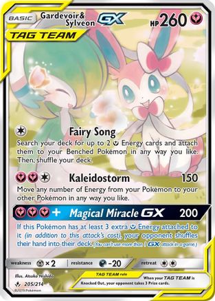 Gardevoir & Sylveon GX (205) (Alternate Full Art) - Holofoil - Ultra Rare