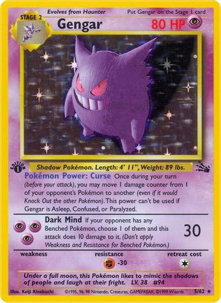 Gengar (5) (5) 005 - 1st Edition Holofoil - Holo Rare