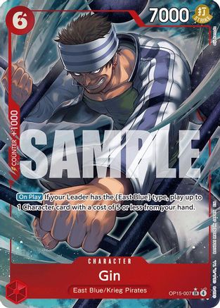 Gin (Alternate Art) (OP15-007) - Super Rare