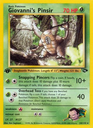 Giovanni's Pinsir 024 - 1st Edition - Rare