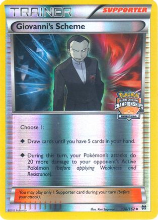 Giovanni's Scheme (Regional Championships) 138/162 - Reverse Holofoil - Promo