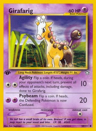 Girafarig 058 - 1st Edition - Common