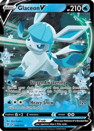 Glaceon V 040 - Holofoil - Ultra Rare