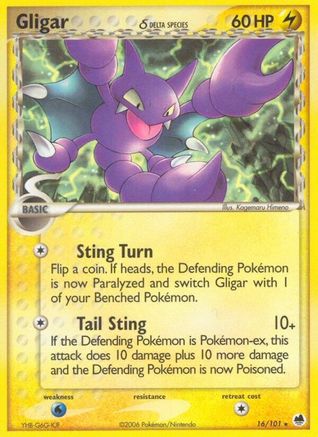 Gligar (Delta Species) 016/101 - Reverse Holofoil - Rare