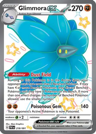 Glimmora ex 218 - Holofoil - Shiny Ultra Rare