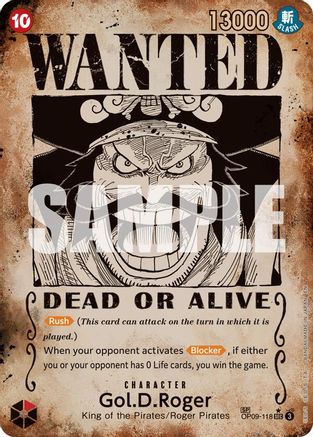 Gol.D.Roger - OP09-118 (SP) (Wanted Poster) (OP09-118) - Secret Rare