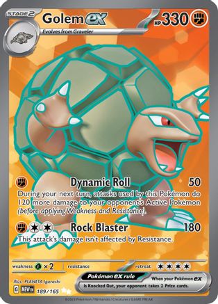 Golem ex 189/165 - Holofoil - Ultra Rare