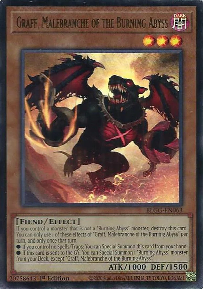 Graff, Malebranche of the Burning Abyss (BLGG-EN063) - Ultra Rare