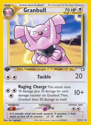 Granbull 037 - 1st Edition - Uncommon