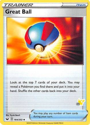 Great Ball - 164/202 (#29 Pikachu Stamped)/202 - Promo