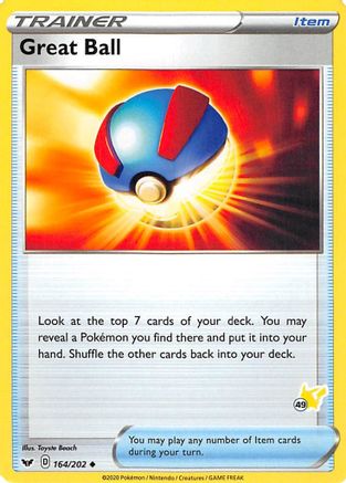 Great Ball - 164/202 (#49 Pikachu Stamped)/202 - Promo