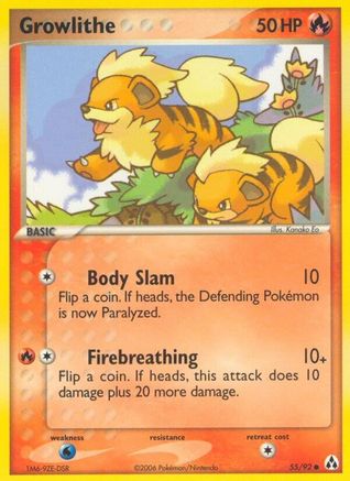 Growlithe 055 - Reverse Holofoil - Common