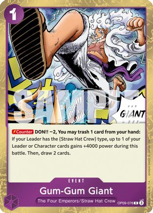 Gum-Gum Giant (Reprint) (OP09-078) - Rare