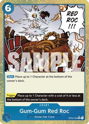 Gum-Gum Red Roc (Textured Foil) (OP04-056) - Rare