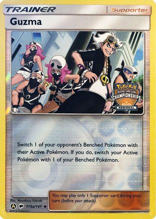 Guzma - 115a/147 (Regional Championships)/147 - Reverse Holofoil - Promo