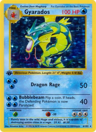 Gyarados - 1st Edition Holofoil - Holo Rare